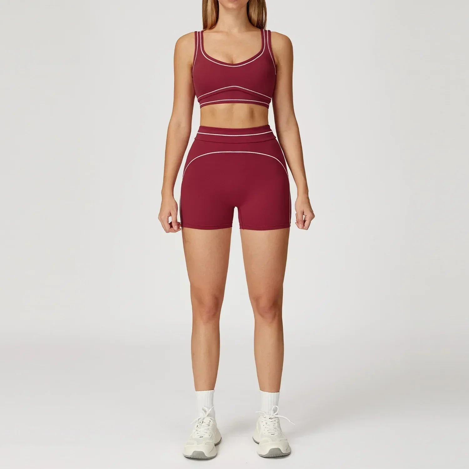 Conjunto de ginástica de ioga Esculpe e Levanta — Sutiã push-up + Legging/Shorts de cintura alta | We Liftlux