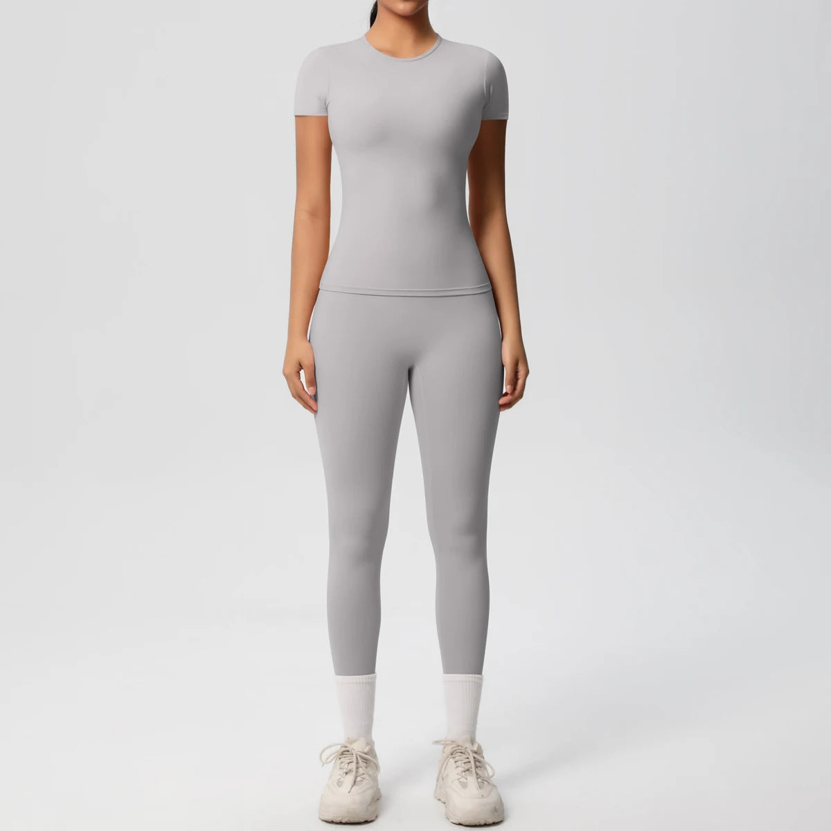 gray gym clothes